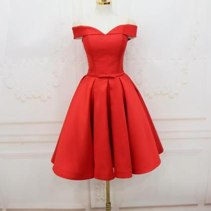 Short Red Off The Shoulder Homecomi..