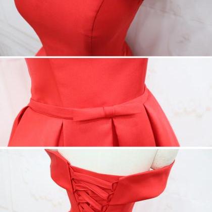 Short Red Off The Shoulder Homecomi..
