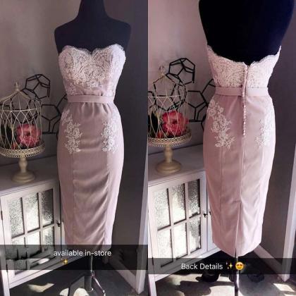 Sweetheart Fitted Satin Midi Party ..