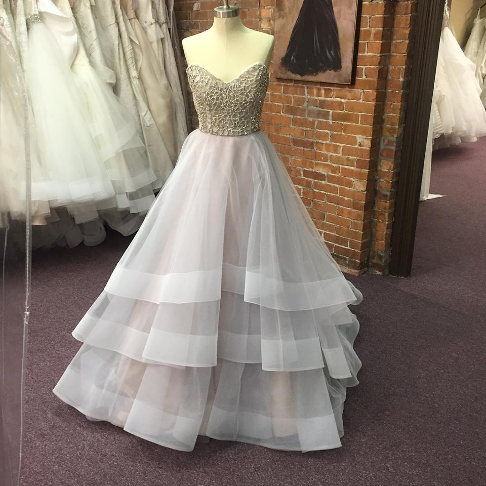 layered skirt prom dress