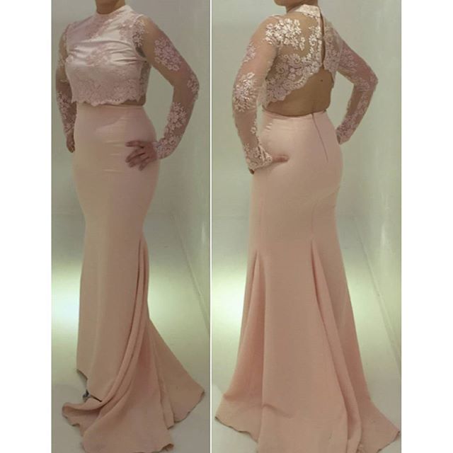 high neck mermaid gown
